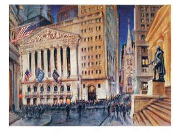 Kamil Kubik Painting Wall Street